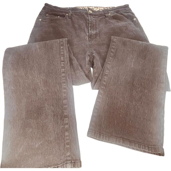 DG2 x Diane Gilman | Blk Embellished High Rise Straight Leg Jeans Size 12 | EUC - Picture 8 of 11